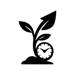 Sustainable business growth icon