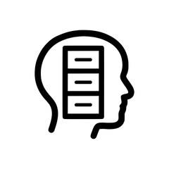 Thinking or strategic memory icon