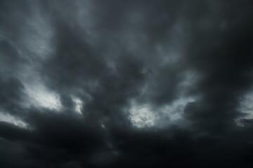 dark stormy clouds passing by
