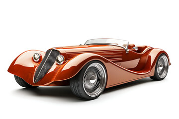 Obraz premium Classic orange roadster with wire wheels, a symbol of automotive elegance and timeless design, representing a bygone era of luxury vehicles