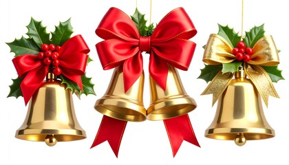 Christmas bells with festive bows (1)