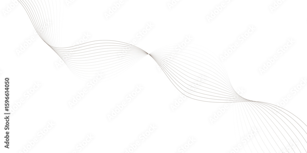 Poster abstract digital wave music motion modern striped soft line white gray wavey curve line minimal conc