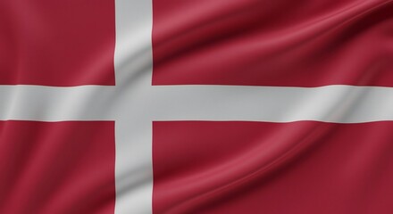Danish Flag: A Close-Up View of the National Emblem
