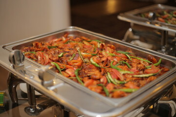 grilled shrimp and vegetables