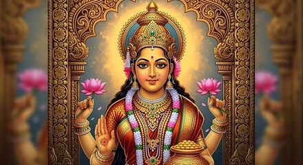 Goddess Lakshmi Maa. Happy Diwali