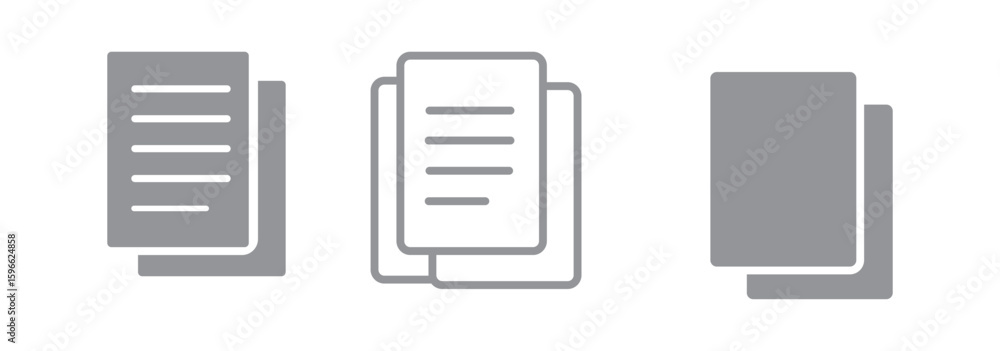Poster document line icon. paper document icons set. file symbol. vector