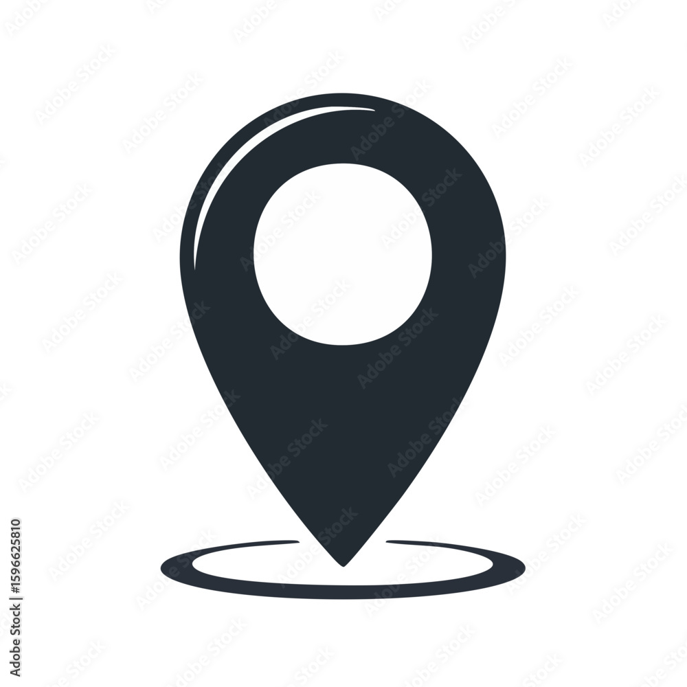 Poster isolated geolocation icon marker point navigation maps and location symbol design graphic element fo