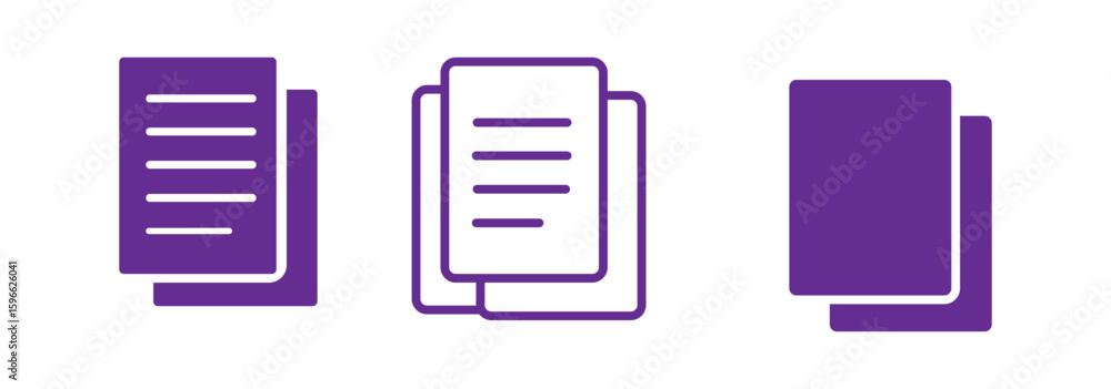 Poster document line icon. paper document icons set. file symbol. vector