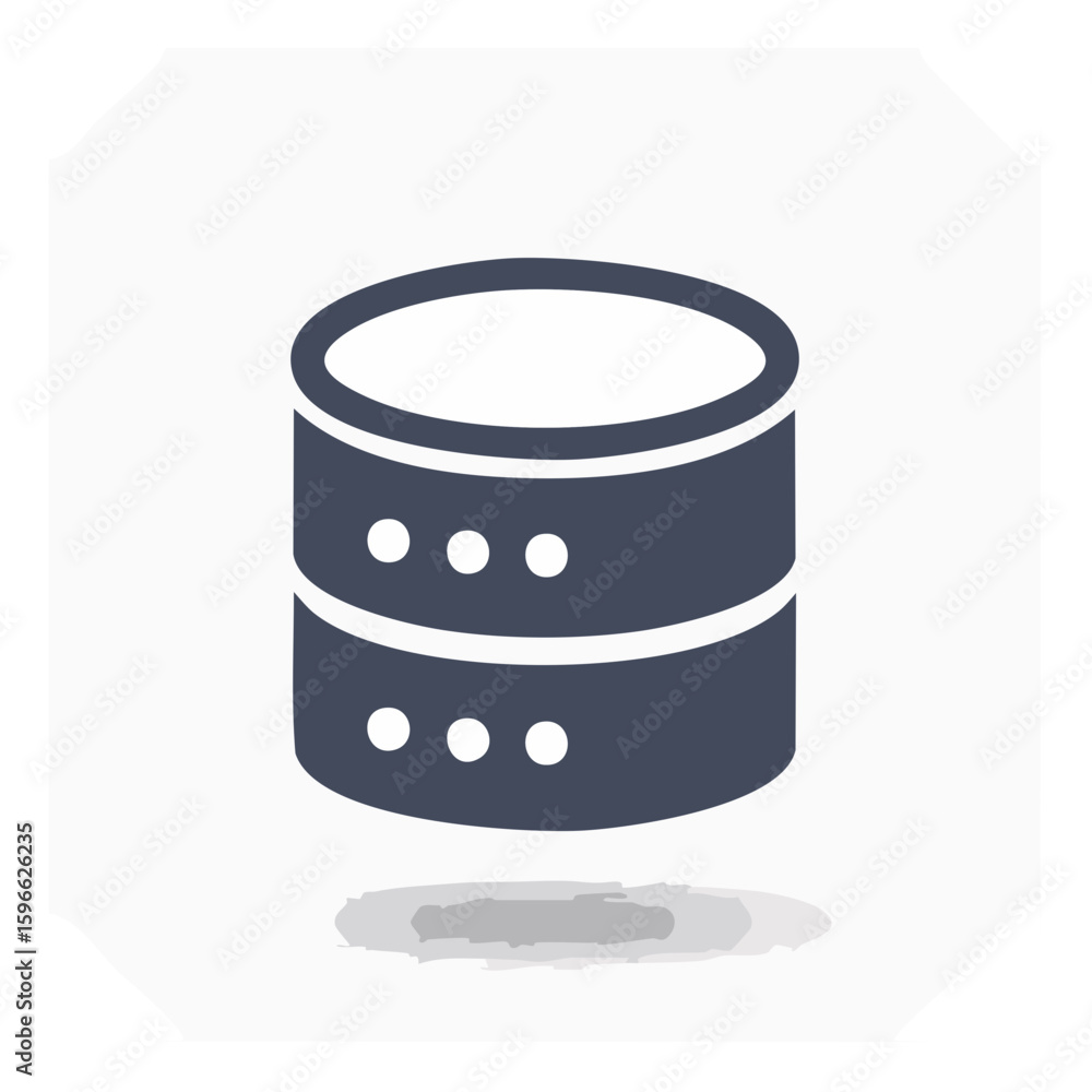 Aufkleber database icon illustration digital storage data center server technology cloud network hosting syste
