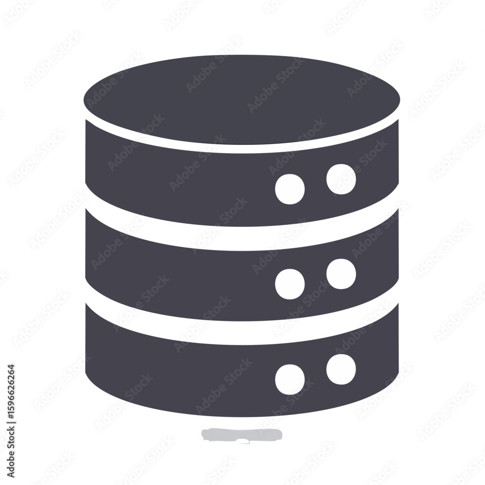 Poster database server illustration big data cloud storage connection technology