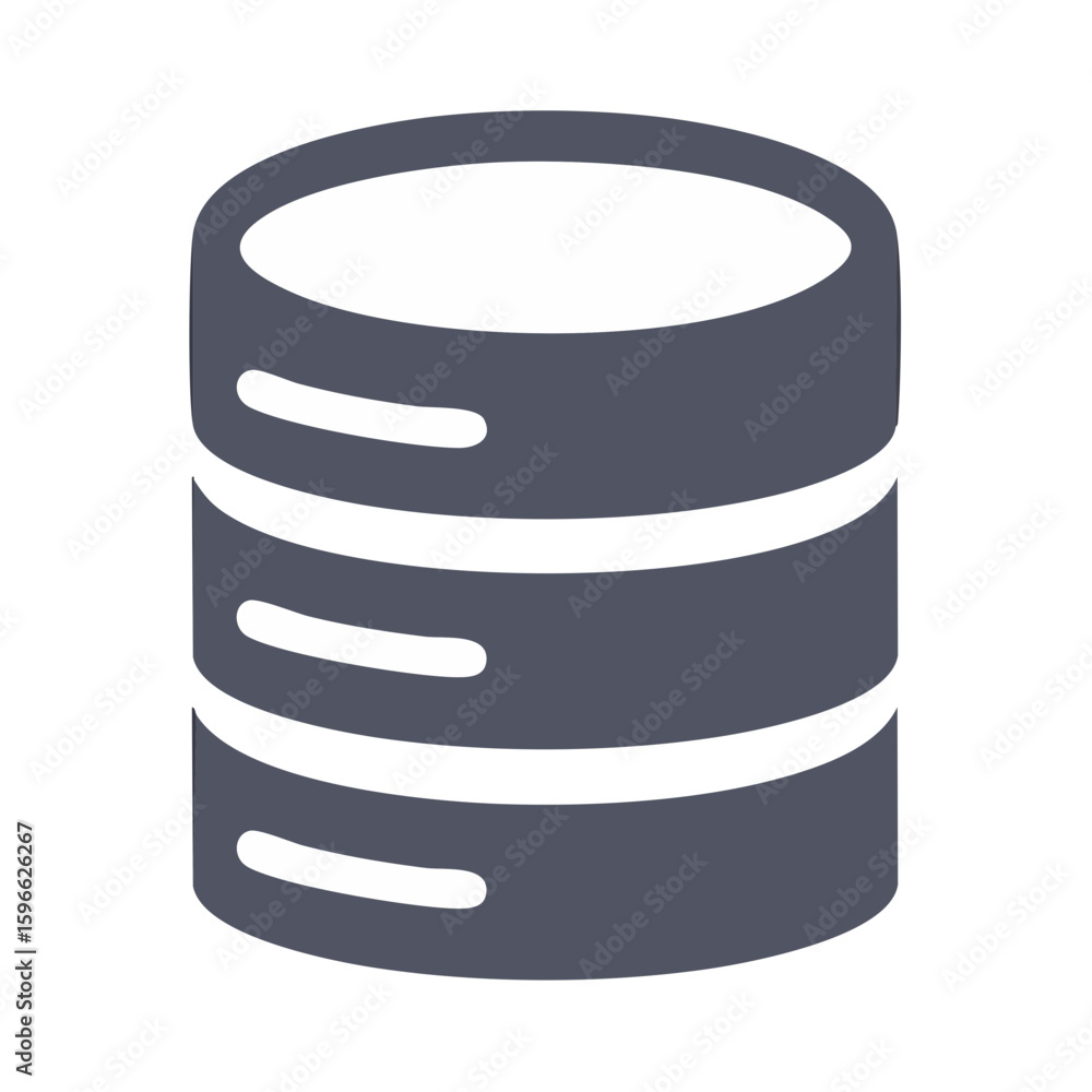 Poster database server icon illustration for web development and technology concepts