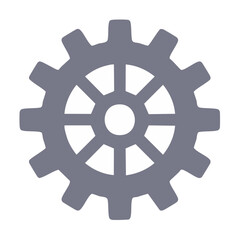 Gray Gear Graphic on Black Backdrop Symbolizes Mechanism and Engineering