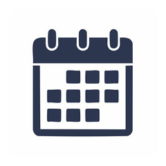 Appointment Calendar Icon Date Planning Schedule Management Meeting Organizer Isolated on White