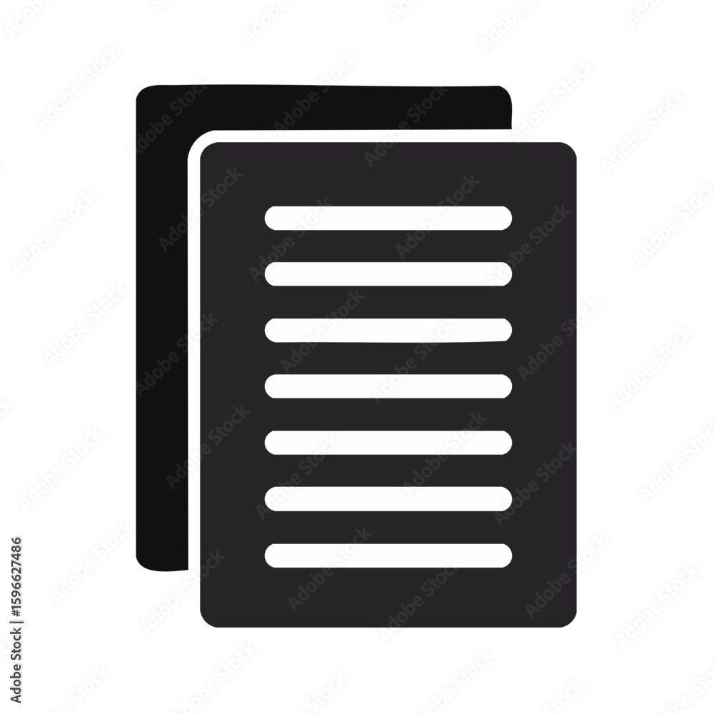 Fototapete Documents icon representing files paperwork text information and data processing