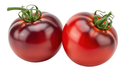 Isolated Two Red Tomatoes, Fresh Vegetables