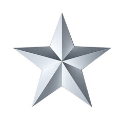 Obraz premium A close-up of a silver metallic star against a black background, showcasing its reflective and geometric design.