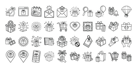 gift,icon,box,present,vector,flat,outline,design,app,shopping,delivery,cart,sale,offer,ribbon,celebration,holiday,minimal,graphic,line,ecommerce,tag
