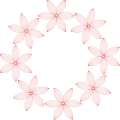 Flowers in circle Vectors