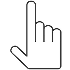 white index finger pointing icon