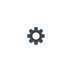 Fototapeta premium 3D Render of a Single Gear Cogwheel on Green