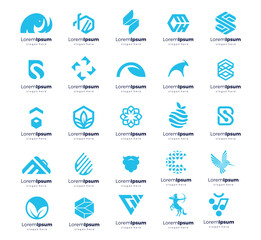 set of animals logo template creative  collection