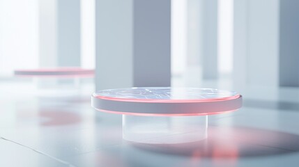 Abstract futuristic product display stand