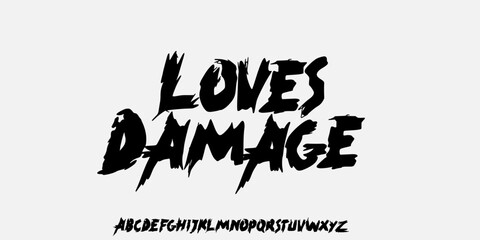 Marker Distressed Grunge Font. Horror Comic Font. Cartoon Graffiti Font. Display Playful font. Creative Hand Drawn Alphabet. Street Art Fashion Designs vector illustration