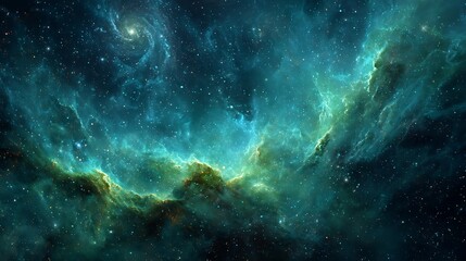 Vivid Cosmic Landscape With Large