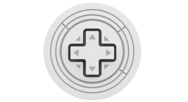 Isolated Gamepad D-pad Controller Button