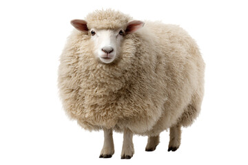 Fototapeta premium Fluffy sheep against black background