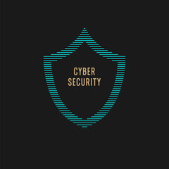 Shield, a symbol of protection and reliability. A sign of reliable protection and security from third-party threats. Virus protection and cybersecurity.