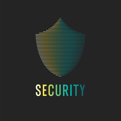 Shield, a symbol of protection and reliability. A sign of reliable protection and security from third-party threats. Virus protection and cybersecurity.