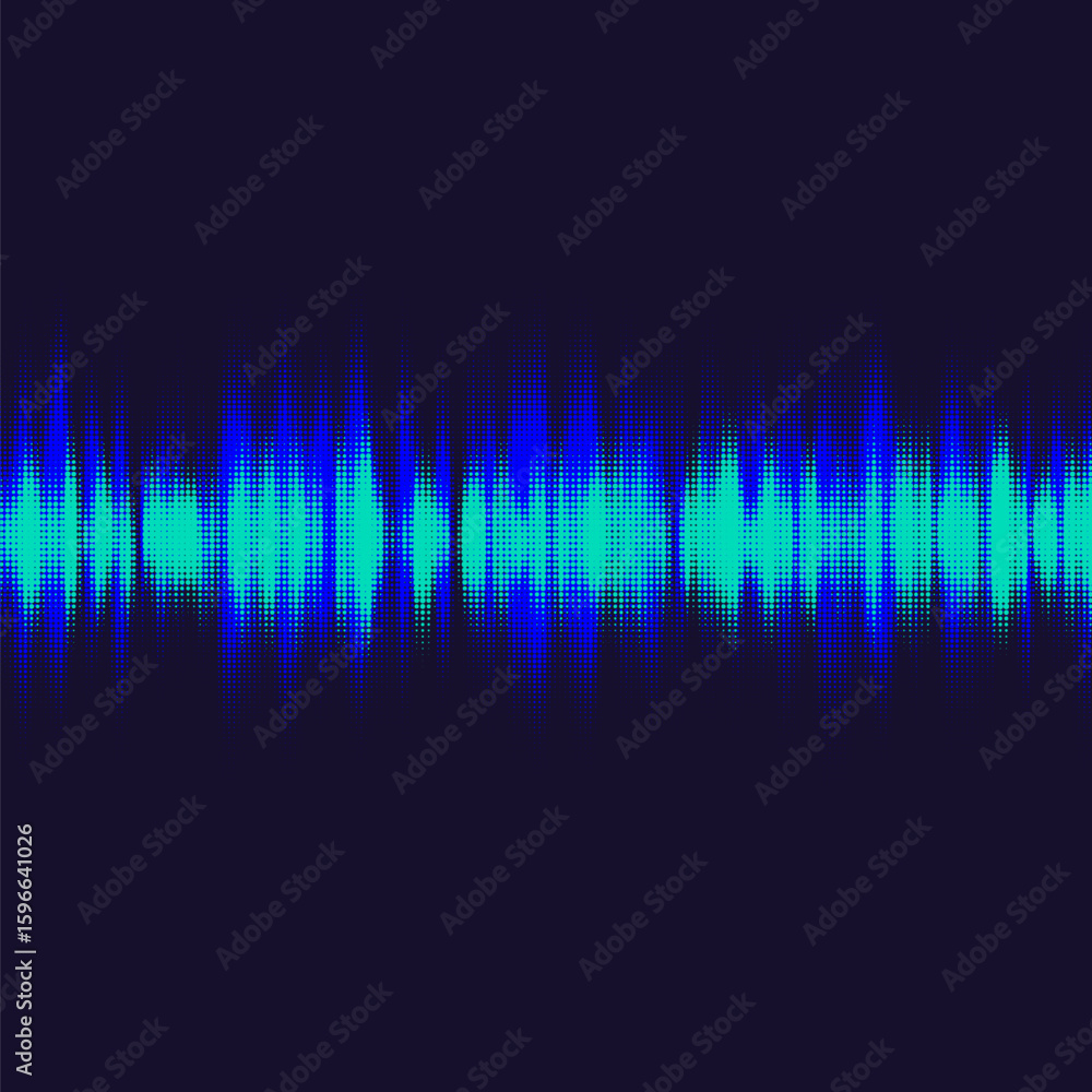 Poster abstract background with lines and dots in blue color. vector illustration.