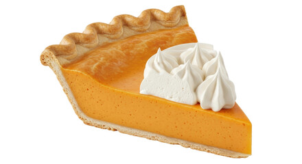 Isolated Pumpkin Pie Slice