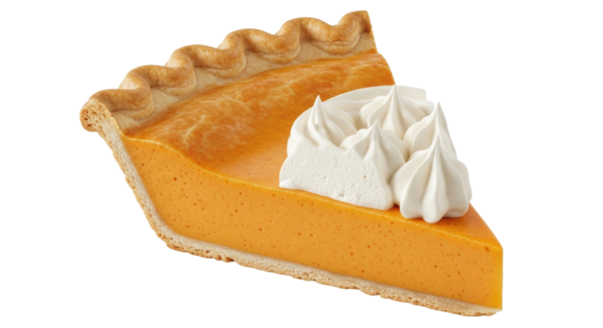 Isolated Pumpkin Pie Slice