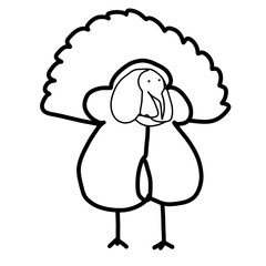 turkey bird farm animal nature hand drawn doodle cute food
