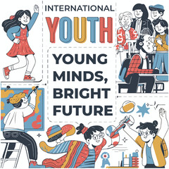 “International Youth Day – Flat Vector Youth Celebration Art”