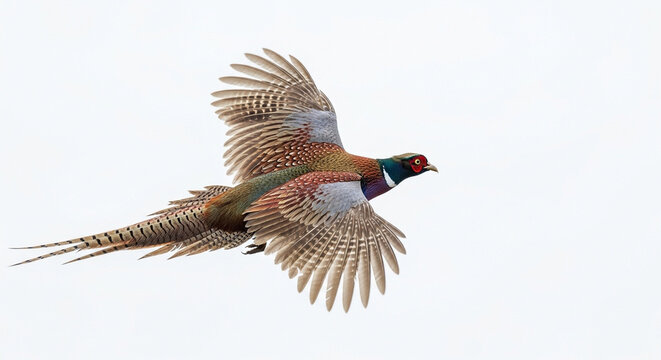 pheasant male isolated on white