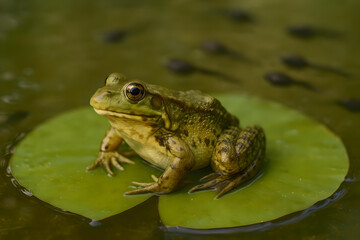 Natural Frog Habitat Scene