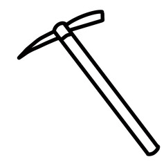 pickaxe construction building tool engineer hole maker equipment concreate hand drawn doodle
