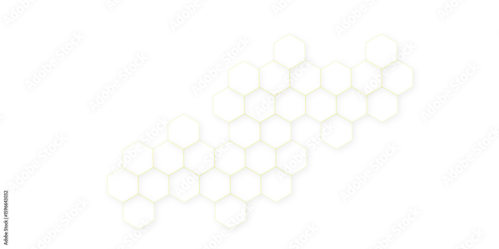 Aufkleber abstract white hexagon concept background. seamless pattern with hexagon. hexagonal white hexagons h