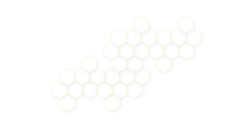Abstract white hexagon concept background. Seamless pattern with hexagon. Hexagonal white hexagons honeycomb wallpaper. Abstract white lines background.