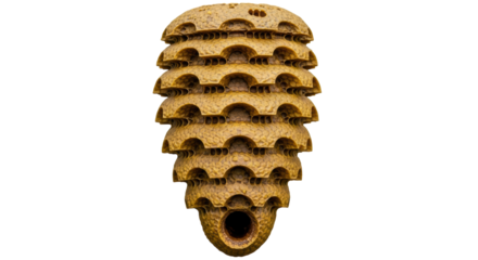 Isolated Beehive Cartoon on White Background