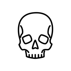 skull icon vector, line style icon