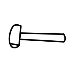 sledge hammer construction building tool engineer hole maker equipment concreate hand drawn doodle
