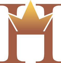 Royal H Logo with Crown
