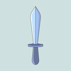Cartoon Sword with Blue Grip