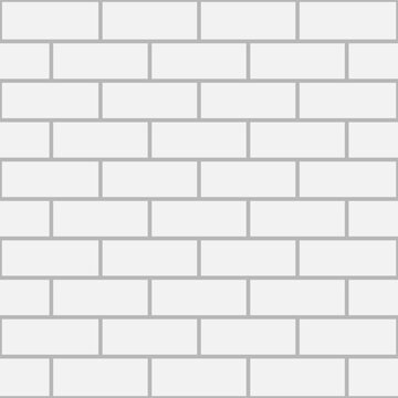 Classic White Brick Wall Pattern