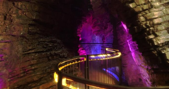 Fantastic canyons on the Varone waterfalls.