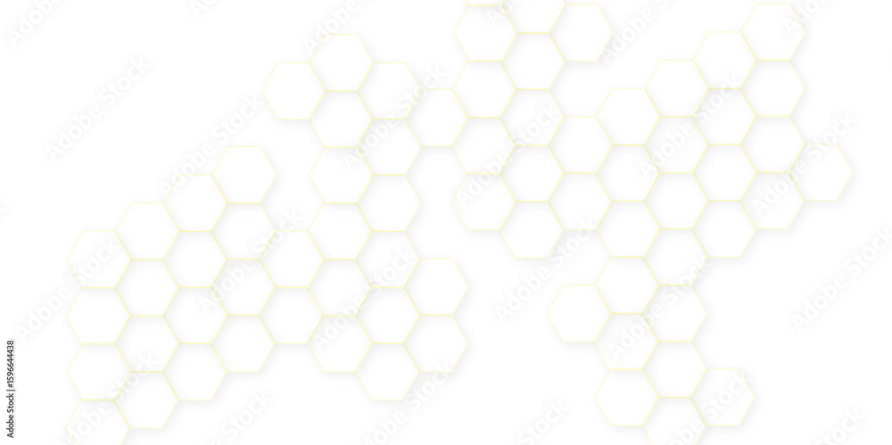 Poster abstract white hexagonal background. luxury white pattern. futuristic abstract honeycomb technology 